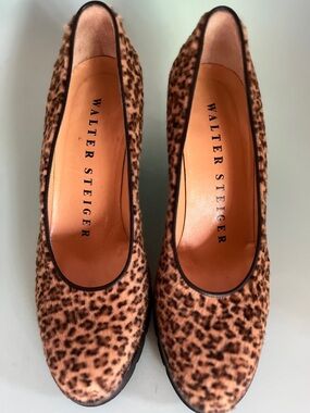 Walter Steiger Pony Skin Leopard Heels